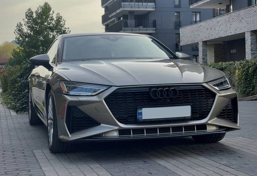 Передний бампер на Audi A7 2017-2023 в стиле RS7 под радары 428735 фото