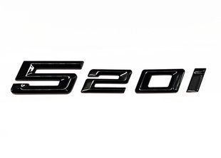 Автологотип емблема напис BMW 520i G60, G61 2023- Black Shadow Edition чорний глянець 425118 фото