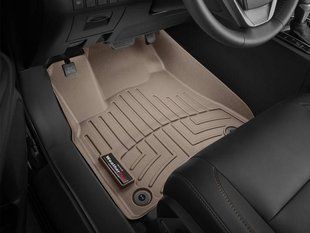 3D коврики для Audi Q7, Q8 2016- бежевые передние WeatherTech 458871 46145 фото