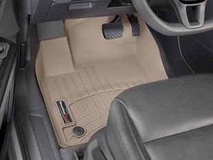 3D килимки для Volkswagen Atlas 2017- бежеві передні WeatherTech 4510841 141413 фото