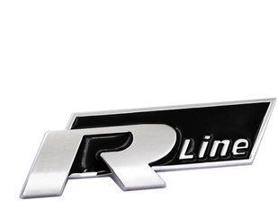Автологотип емблема напис Volkswagen R-line 5K0853688AFXC чорний хром 37362 фото