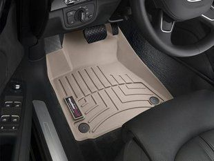 3D килимки для Audi A8 D4 2010-2017 бежеві передні WeatherTech 454201 46127 фото