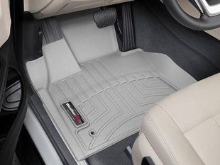 3D килимки для BMW X5 F15, X6 F16 2017-2018 сірі передні WeatherTech 4613351 141158 фото