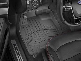 3D килимки для Ford Explorer 2017-2019 чорні передні WeatherTech HP 449811IM 240061 фото