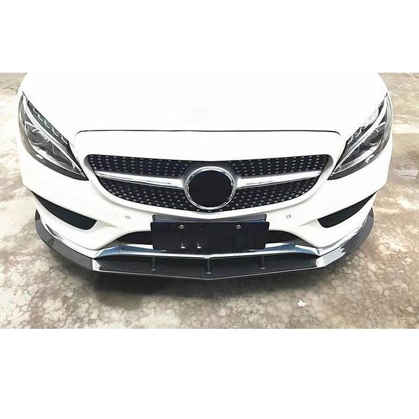 Карбоновый диффузор переднего бампера для Mercedes-Benz C-class W205 2014-2018 AMG-Line под заказ 356756 фото