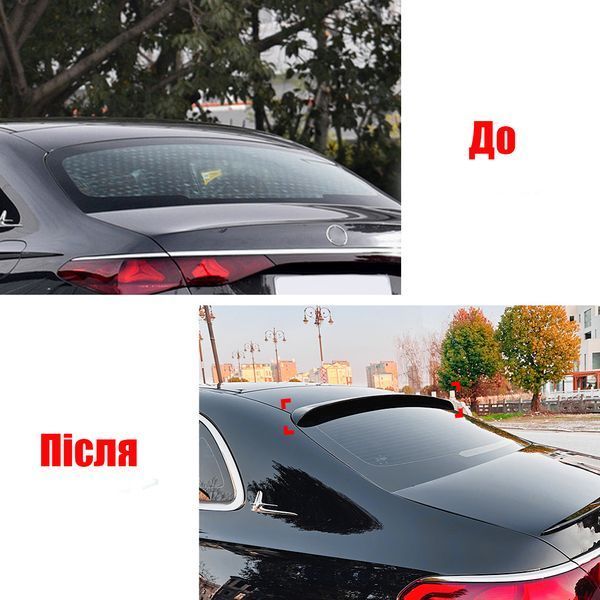 Спойлер бленда заднего окна на Mercedes-Benz E-Class W214 2023- черный глянец 522607 фото