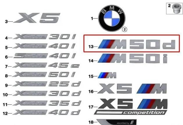 Эмблема надпись M50D оригинал BMW 51148092662 423655 фото Эмблема надпись M50D оригинал BMW 51148092662 423655 фото