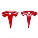 Накладки на эмблеми Tesla Model S 2016-2020 перед і зад Красний 418355 фото 1