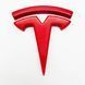 Накладки на эмблеми Tesla Model S 2016-2020 перед і зад Красний 418355 фото 4