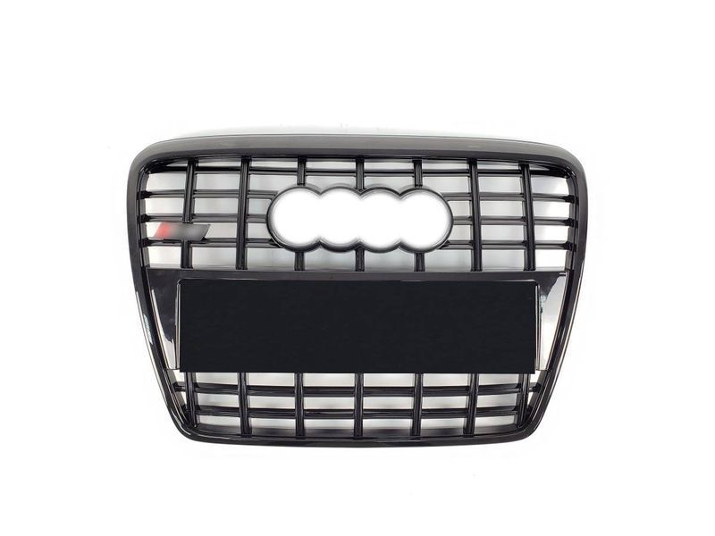 Решітка радіатора на Audi A6 C6 2004-2011 стиль S6 Black без PDC 427396 фото