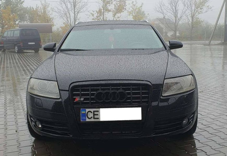 Решітка радіатора на Audi A6 C6 2004-2011 стиль S6 Black без PDC 427396 фото