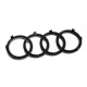 Автологотип емблема чорні кільця решітки радіатора Audi Q7 4L 05.2011-08.2015 Black Edition 285x99 мм