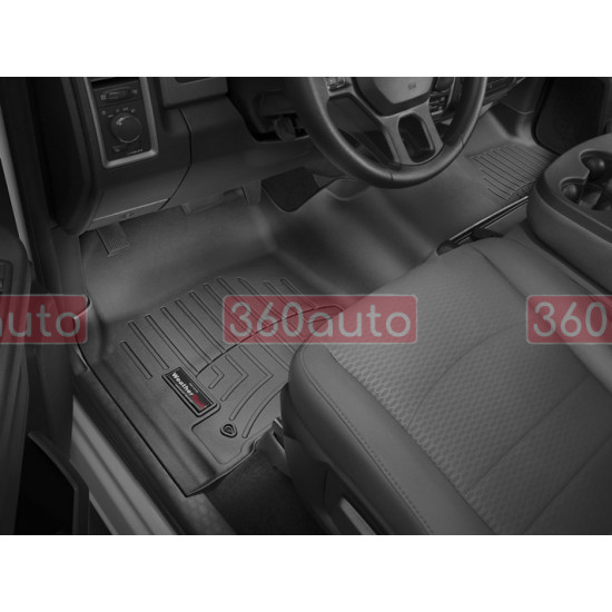 3D килимки для Dodge Ram 2013-2018 Crew Cab чорні передні WeatherTech 444771