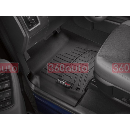 3D коврики для Dodge Ram 2013-2018 Regular, Quad Cab черные передние WeatherTech 444651