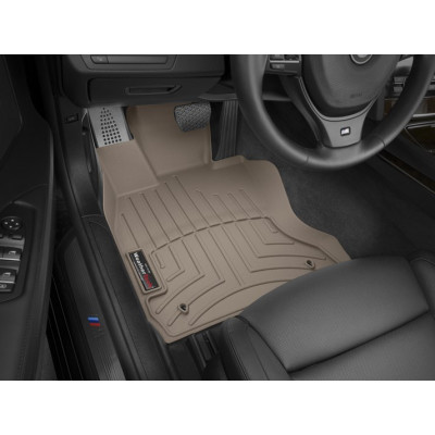 3D килимки для BMW 7 F01, F02 2008-2015 X-drive бежеві передні WeatherTech 453751