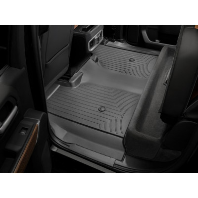 3D килимки для Chevrolet Silverado, GMC Sierra 2019- Crew Cab чорні задні Bucket Seating WeatherTech 4414362