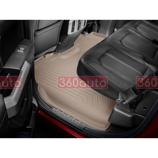 3D коврики для Ford F-150 2014-2020, 2021- SuperCrew бежевые задние Bucket Seating WeatherTech 456972