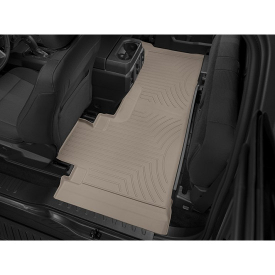 3D коврики для Ford F-150 2014-2020, 2021- SuperCab бежевые задние Bucket Seating WeatherTech 456973