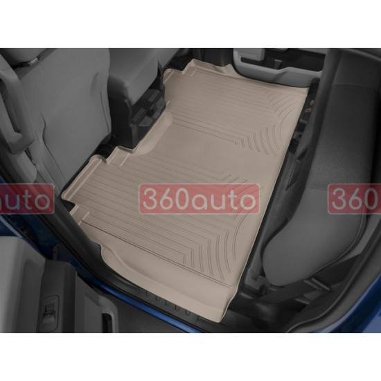 3D коврики для Ford F-150 2014-2020, 2021- SuperCrew бежевые задние Bench Seating WeatherTech 456974