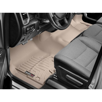 3D коврики для Dodge Ram 2019- бежевые передние Bench Seating WeatherTech 4514301