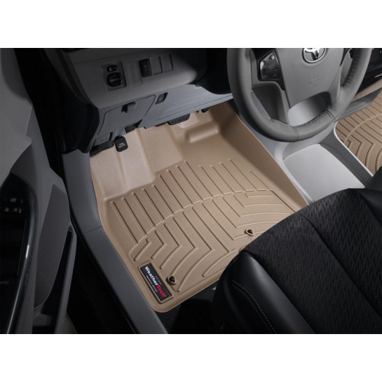3D килимки для Toyota Sienna 2010-2012 бежеві передні WeatherTech 453001