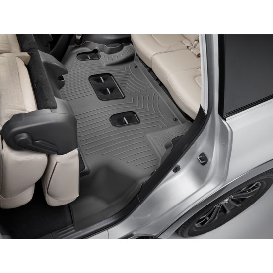 3D килимки для Infiniti QX56, QX80 2010-, Nissan Armada 2017- чорні 3 ряд Bench Seats WeatherTech 449562