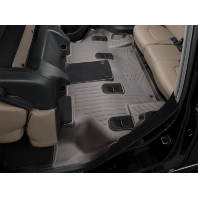 3D килимки для Infiniti QX56, QX80 2010-, Nissan Armada 2017- какао 3 ряд Bucket Seats WeatherTech 473363
