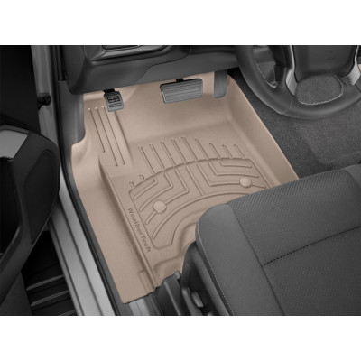 3D килимки для Cadillac Escalade, Chevrolet Silverado, Suburban, Tahoe, GMC Yukon 2015- бежеві передні WeatherTech HP 456071IM