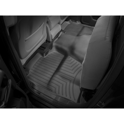 3D килимки для Chevrolet Silverado, GMC Sierra 2014-2018 Double Cab чорні задні WeatherTech 445423