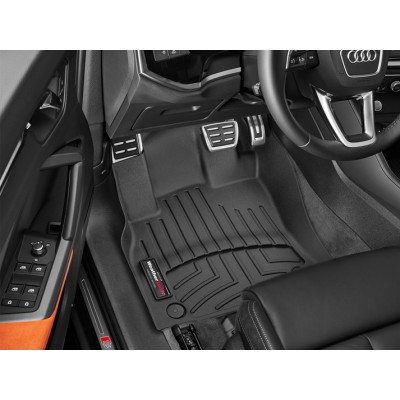 3D килимки для Audi Q3 2018- чорні передні WeatherTech 4415441