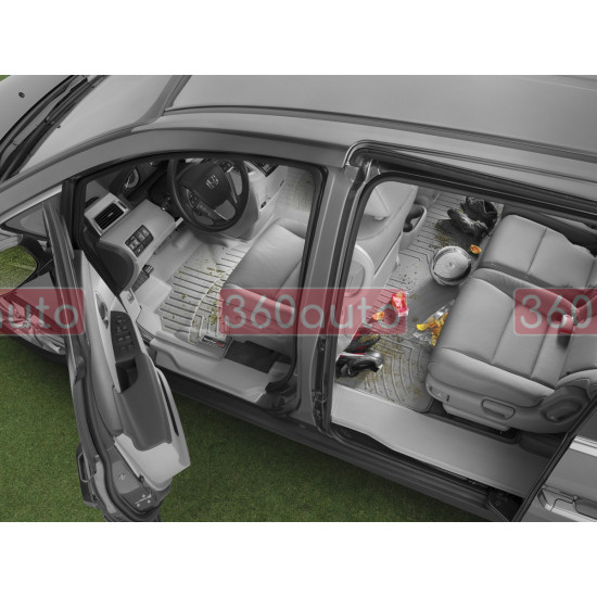 3D килимки для Subaru Ascent 2019- чорні 3 ряд WeatherTech 4414753