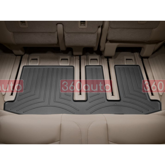 3D килимки для Infiniti QX60, Nissan Pathfinder 2012- чорні 3 ряд WeatherTech 444453