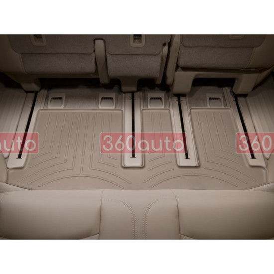 3D килимки для Infiniti QX60, JX, Nissan Pathfinder 2010- бежеві 3 ряд WeatherTech 454453