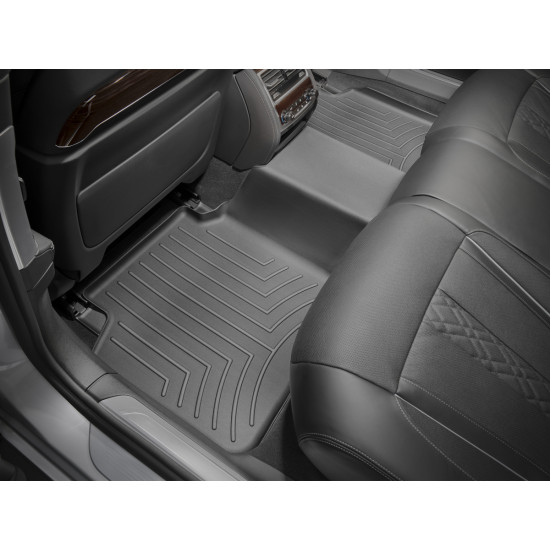 3D килимки для BMW 7 G11 2015- X-drive чорні передні з консоллю WeatherTech 448741