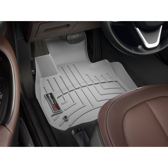 3D коврики для BMW X1 F48, X2 F39 2015- cерые передние WeatherTech 468811
