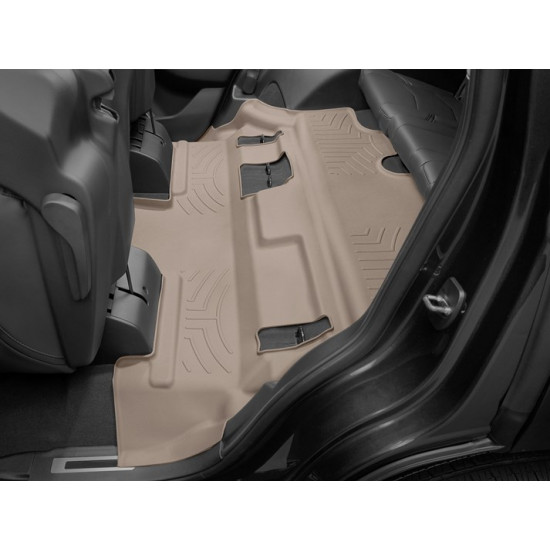 3D килимки для Cadillac Escalade, Chevrolet Tahoe, GMC Yukon 2015- бежеві 3 ряд Bench seating WeatherTech 456075