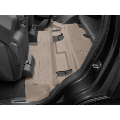 Килимки Cadillac Escalade, Chevrolet Tahoe, GMC Yukon 2015- бежеві 3 ряд Bench seating WeatherTech 456075