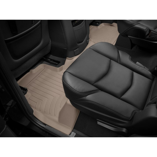 3D коврики для Cadillac Escalade 2015- бежевые задние WeatherTech 456952