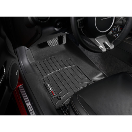 3D килимки для Chevrolet Camaro 2016- чорні передні WeatherTech 449011