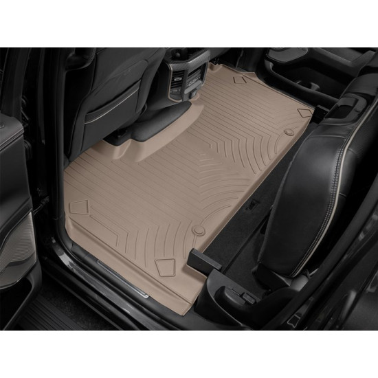3D килимки для Dodge Ram 2019- Crew Cab, з коробом бежеві задні WeatherTech 4514283