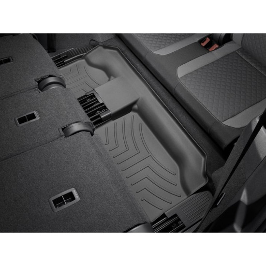 3D килимки для Volkswagen Tiguan 2017- Allspace, Seat Tarraco 2018- чорні 3 ряд WeatherTech 449894