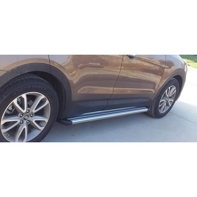 Боковые пороги Hyundai Santa Fe 2012-2018 V1 | Подножки Cixtai cxk-hy03-1003