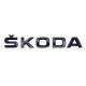 Автологотип шильдик эмблема надпись Skoda черная на крышку багажника