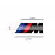 Автологотип шильдик емблема напис BMW M 55мм Performance Black
