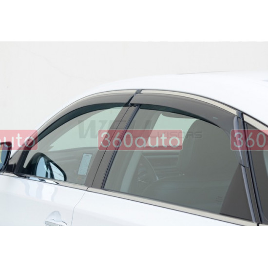 Дефлектори вікон для Toyota Avalon 2013-2018 з хром молдингом WELLvisors 3-847TY050