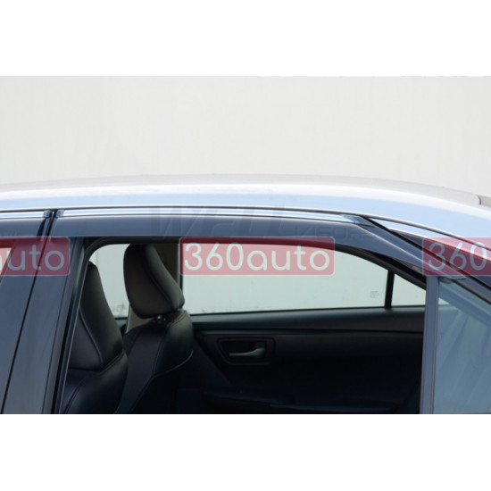 Дефлектори вікон для Toyota Camry XV55 2015-2017 з хром молдингом WELLvisors 3-847TY048