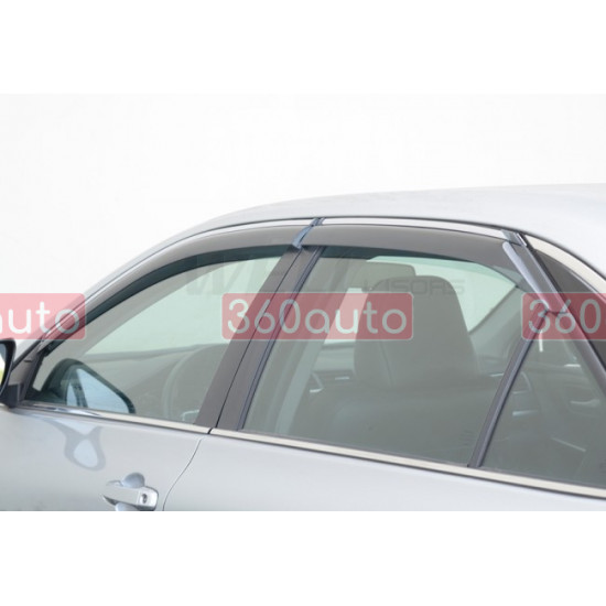 Дефлектори вікон для Toyota Camry XV55 2015-2017 з хром молдингом WELLvisors 3-847TY048