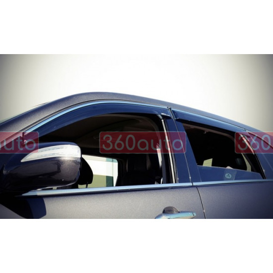 Дефлекторы окон на Acura MDX 2007-2013 с хром молдингом |Ветровики WELLvisors 3-847AC002