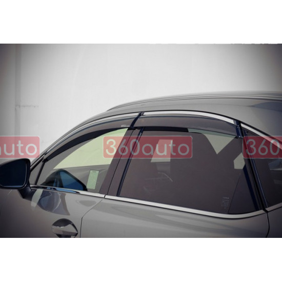 Дефлектори вікон для Lexus NX 2015- з хром молдингом WELLvisors 3-847LX019