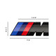 Автологотип шильдик емблема напис BMW M 70мм Performance Black